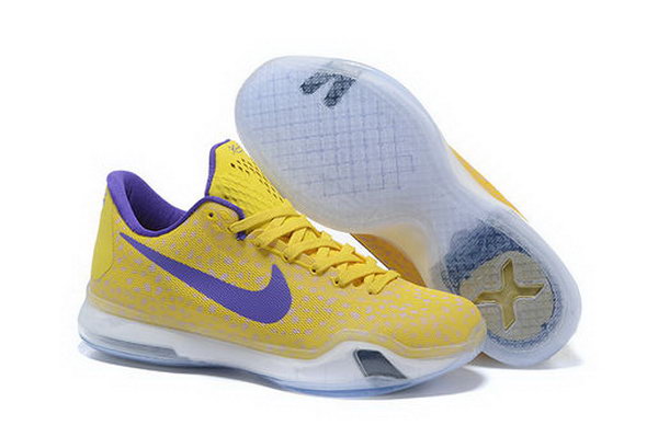 Nike Kobe X(10) New Yellow Puprle Sneakers Clearance